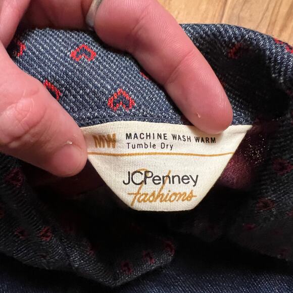 VINTAGE 70s JCPenney Heart Leisure Suit 2 Piece Size 4 Flare Hippie Retro Mod - Picture 7 of 7